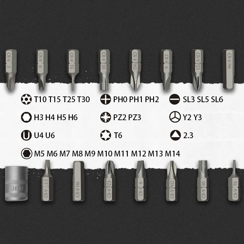 REIZ Precision Ratchet Screwdriver 38 Pcs Set CR-V Bits With Universal  Wrench 180 Degree Adjustable Handle Repair Hand Tools - Price history &  Review, AliExpress Seller - REIZ Tools Store