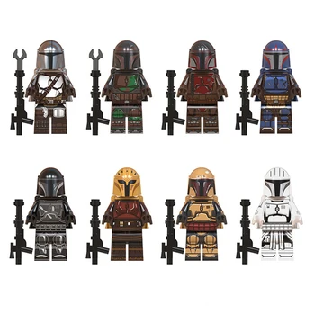 

Star Wars Minifigures Mandalorians Warrior Building Blocks Bricks Anime Action Figures Dolls Christmas Gift Toys for Boys 8pcs