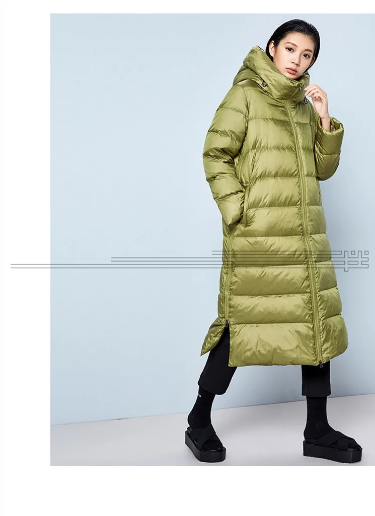 casual solto com capuz puffer jaqueta senhora