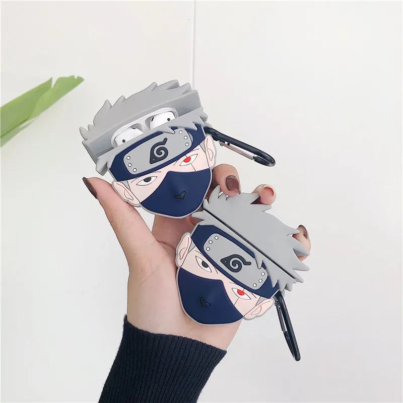 

For AirPod 2 Case 3D Naruto Kakaxi Cartoon Soft Silicone Wireless Earphone Cases For Apple Airpods Case Cute Cover Funda