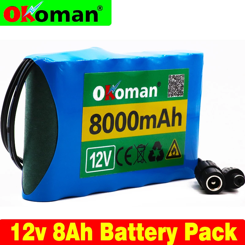 Оригинальный 12v 8Ah Портативный супер 18650 Перезаряжаемые комплект литий-ионный