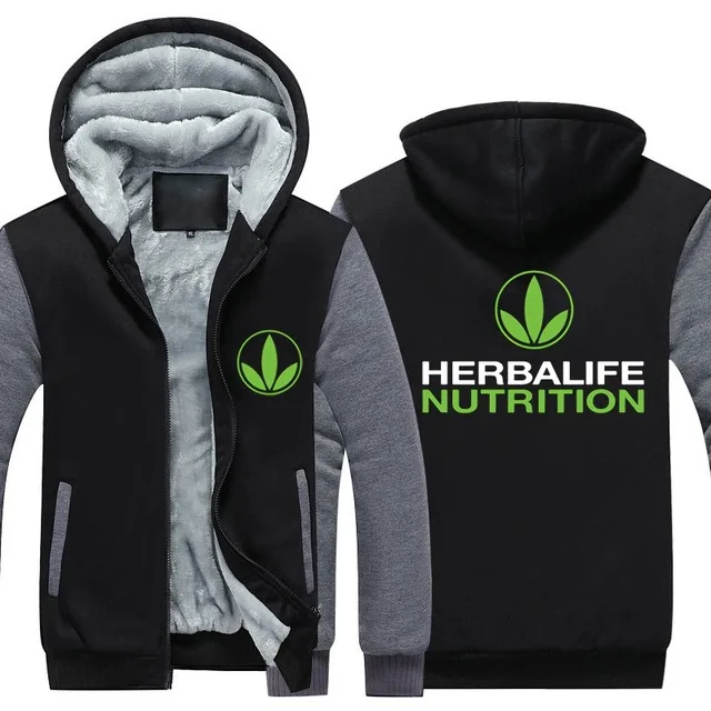 Зимние толстовки Herbalife с принтом логотипа для мужчин и женщин, утепленные Толстовки, Толстовки с графическим принтом, куртки Harajuku, пальто с капюшоном - Цвет: 1