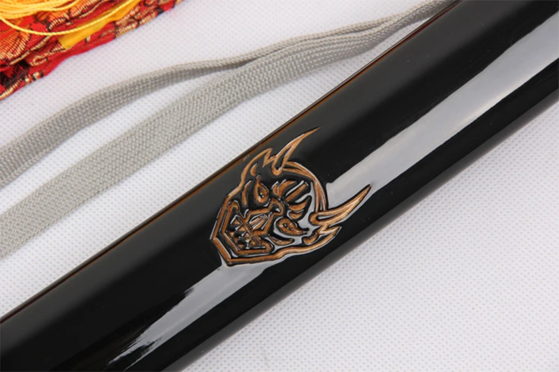 Katana Sword for Kill Bill Japanese Samurai Swords 1045 Carbon steel Real Blade Black sheath Pattern Decorative