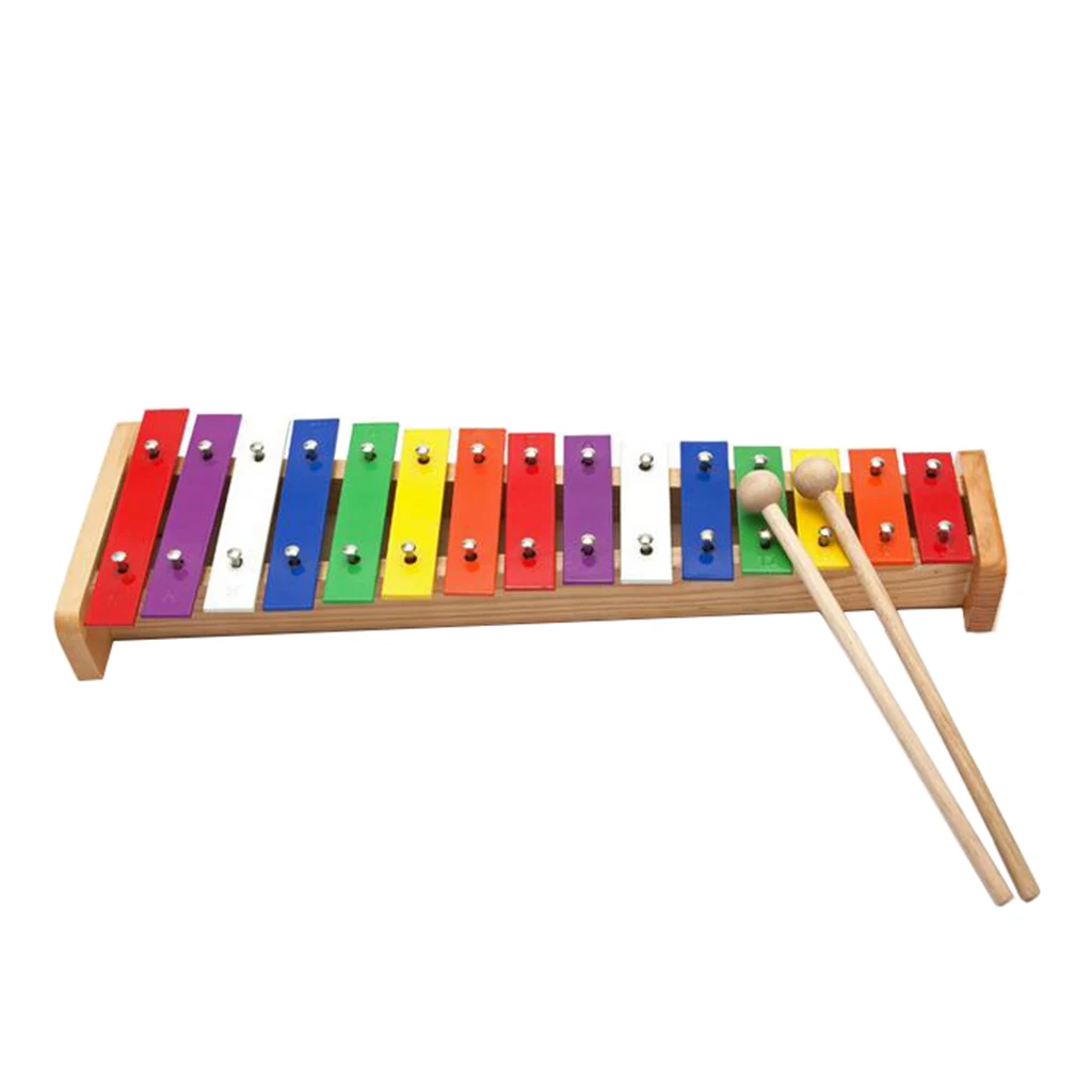

Горячие 15-тон красочные радужные колокольчики ксилофон с молоток палочки музыкальный инструмент для детей смешные музыкальные игрушки