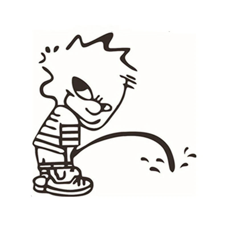 Bad Boy Pees Funny Cartoon Toilet Stickers Vinyl Wall Tiles Decals Home Decorations Bathroom Waterproof Self-adhesive Wallpaper