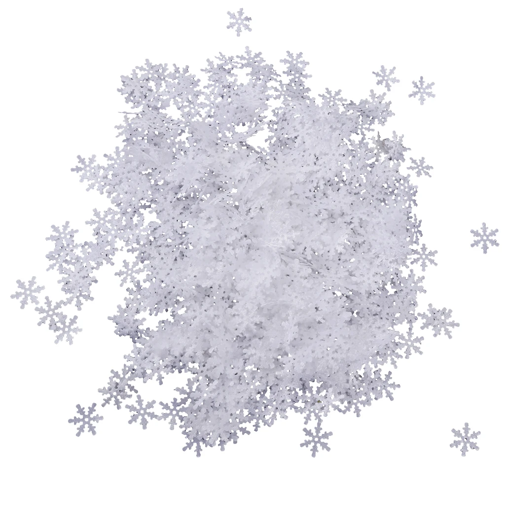 Bag Of 1000pcs 15mm Nonwoven Christmas Snowflake Table Confetti Xmas Decor for Home Holiday Ornament Party Festival Favor