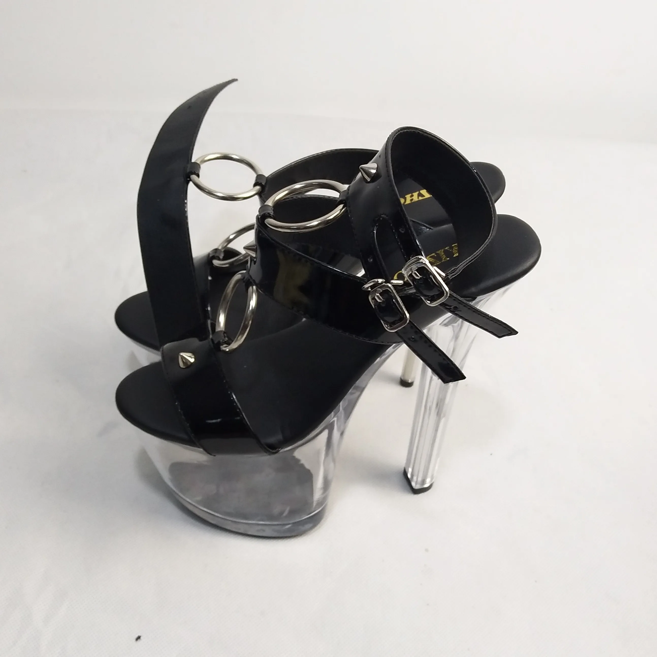 20cm Unique horn nail Dance sandals, and sexy special ultra-high with crystal sandal Dance Shoes