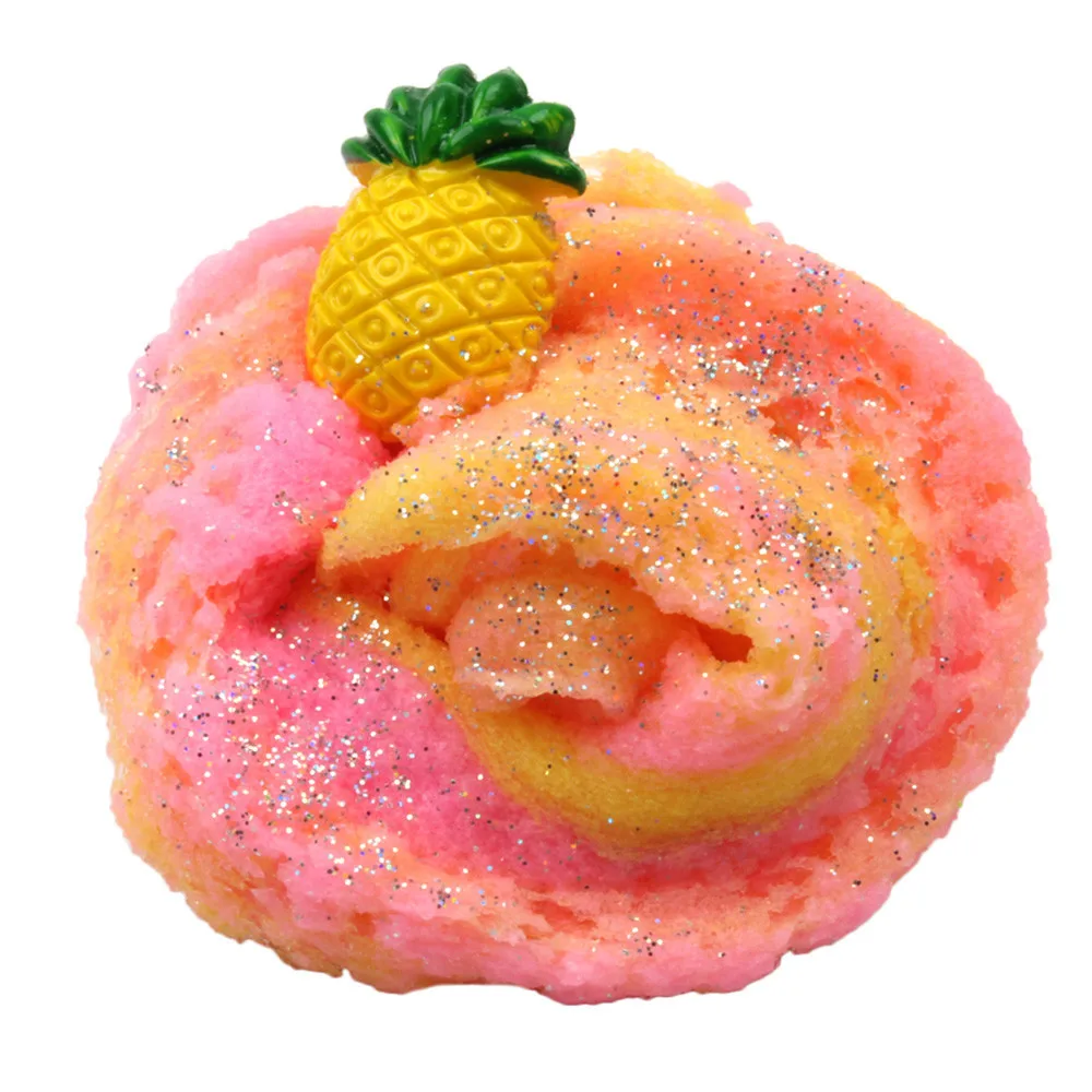 Colorful Mixing Cloud Cotton Candy Slime Fluffy Polymer Anti Stress Slime Sludge Cotton Mud Toy Toys For Children #A