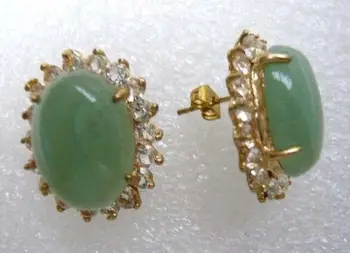 

5 colors! charm green/ black tiger eye natural jade earring