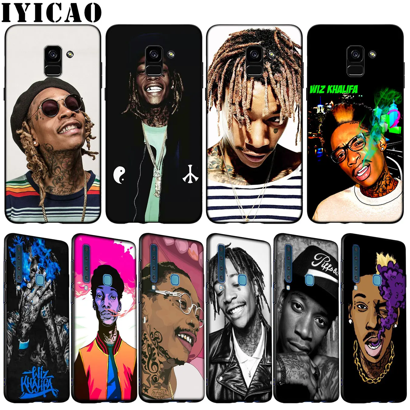 IYICAO Wiz Khalifa Rapper Soft Phone Case for Samsung Galaxy A51 A71 A81 A91 A41 A21 A11 A01 A2 Core J8 J7 J4 J6 Plus Prime 2018 |