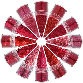 

12 Colors Mixed Holographic Chunky Glitter Face Body Eye Hair Nail Resin Sequins 667E