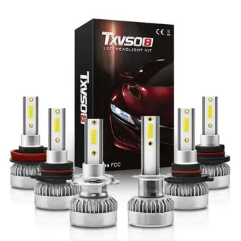 

New H4 Led Bulbs Xenon Car Cob Super White 472 Headlight Headlamp Halogen 12v
