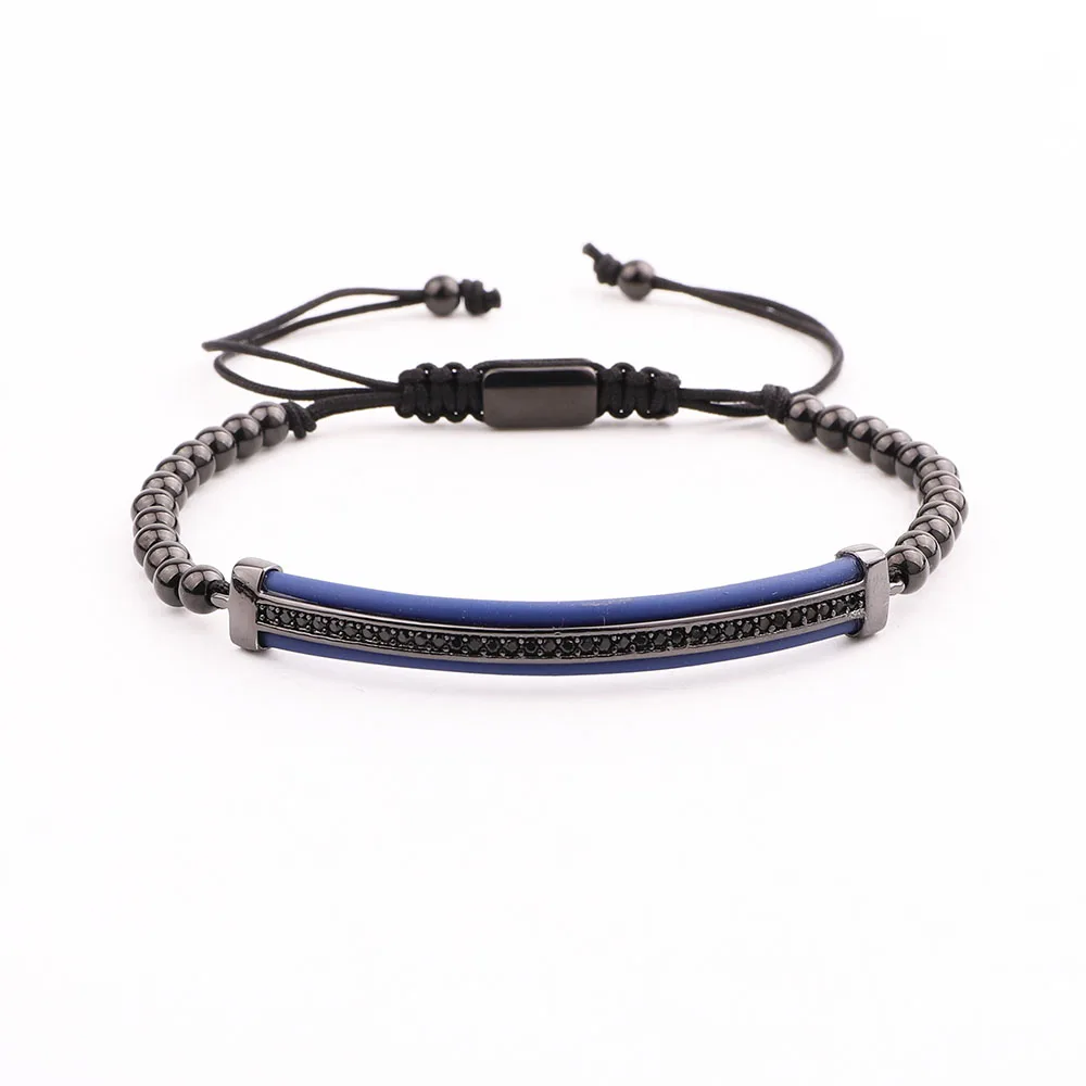 Classic Design High Quality Stainless Steel Beads CZ Pave Charm Handmade Cord Braided Macrame Bracelet Men Jewelry Gift - Image 5