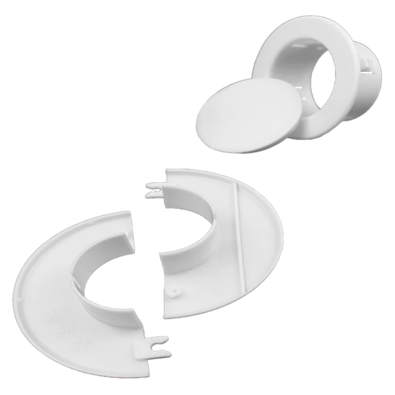 Tapa de ventilación de plástico con agujero exclusivo, Panel corrector, tubo de aire acondicionado redondo, tapón de decoración para hogar, oficina y Hotel