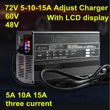 

72V 60V 67.2V 84V Li-ion LiPo 48V Lifepo4 Lithium Battery Charger Curren Adjust 5A 10A 15A Fast Charge ebike 13S 16S 20S 24S