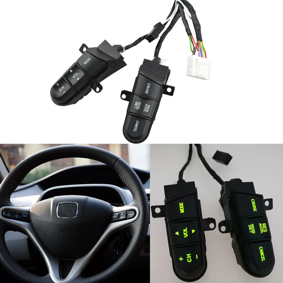 Steering Wheel Audio & Cruise Control Switch For Honda Civic 2006-2008 - Direct Replacement Button - View #12