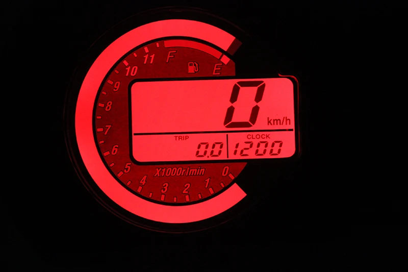 12500 об/мин мотоциклетный спидометр lcd MPH цифровой одометр 7 цветов подсветка мотоциклетный Спидометр Тахометр