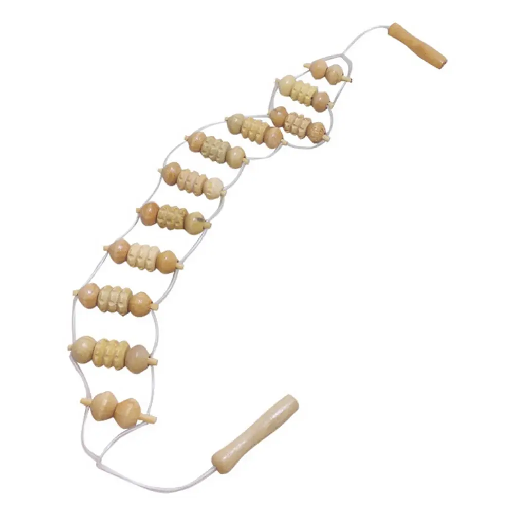 Convenient Wooden Wheel Full Body Neck Back Leg Waist Roller Massage Theraputic Care High Quality