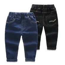 Осень, стиль, эластичные повседневные джинсы, брюки для детей, для мужчин и женщин, для детей, с сумкой 【xiu】, ручная работа, хуа ку