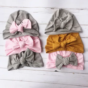 

Boutique 10pcs Fashion Newborn Indian Hat Bandanas Bow Turban Headbands Hair Head Bands Wrap Accessories Cap Princess Headdress