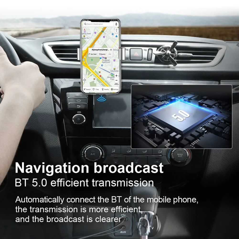 Мини BT5.0 разъем AUX Bluetooth приемник автомобильный комплект аудио MP3 музыка USB адаптер