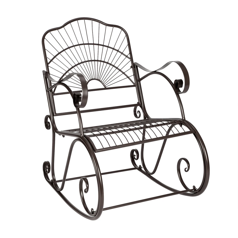 

Front Yard Porch Decor Seat Leisure Rocking Chair,Outdoor Garden Bench,Metal Benches Patio Park Bench,Outdoor Porch Furniture
