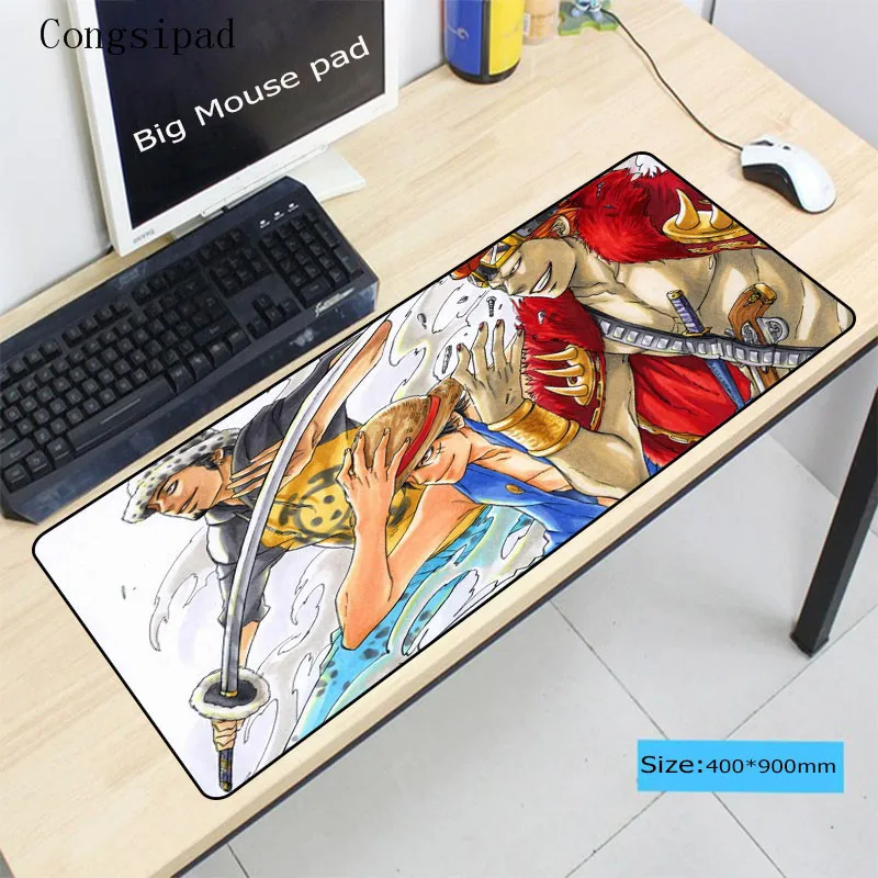 Congsipad Japan Anime large One Piece Gaming mouse pad 900*400*2mm Locked Edge Keyboard Mat Mouse p