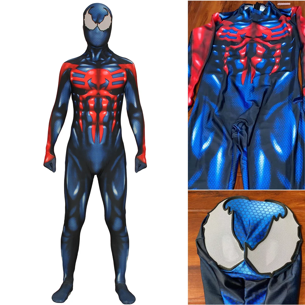2099 Spiderman Costume Cosplay Zentai Tuta Costume Di Halloween Supereroe Tuta Spidey Ragazzi Catsuits Fantasia Per Bambini Adulti