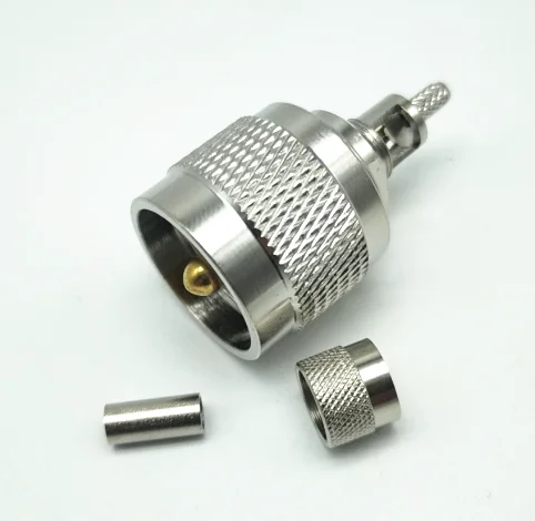 

10pcs PL259 SO239 UHF Male Window Crimp for RG316 RG174 RG179 LMR100 Cable Brass RF Coaxial Adapter Connectors