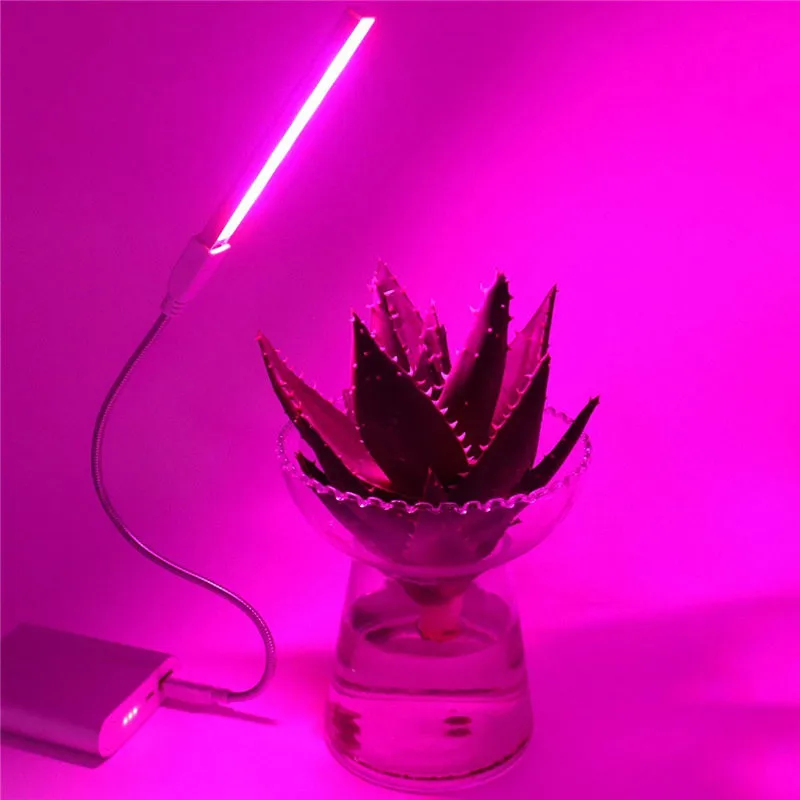 1pcs 3W/14LED Grow Light USB Red & Blue Hydroponic Plant Growing Light Bar for Desktop Plant Flower Growing Support