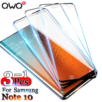 

3-1Pcs Curved Protective Glass For Samsung Galaxy Note 10 S9 Plus A50 A20 A10 Screen Protector For A51 A71 S10 Plus S7 Edge Flim