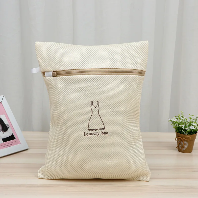 2021 Thick and Thin Mesh Laundry Bag Dirty Clothes Underwear Washing Bag Thickened Bra Washing Bag Polyester Mesh Bag Reusable 