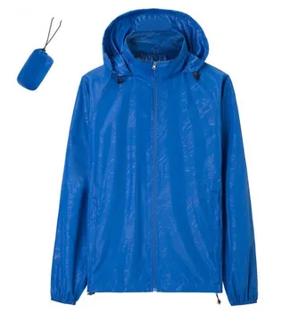 

2019 New Summer Women and Men's Rain Jackets Coats Fashion Ladies Long Sleeve Windproof Rain Coats S-4XL
