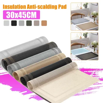 

30x45CM Placemats Washable PVC Table Cloth Pad Mat Tablemats Stain-Resistant Dining Disc Bowl Pad Coaster Non-slip PVC Pad