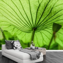 Diantu пользовательские обои листьев лотоса сельский ветер ТВ фон стены современный минималистский гостиная спальня фон 3d обои