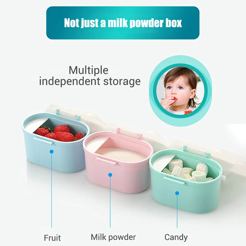 Baby Food Storage Containers Portable Milk Powder Dispenser Free Spoon