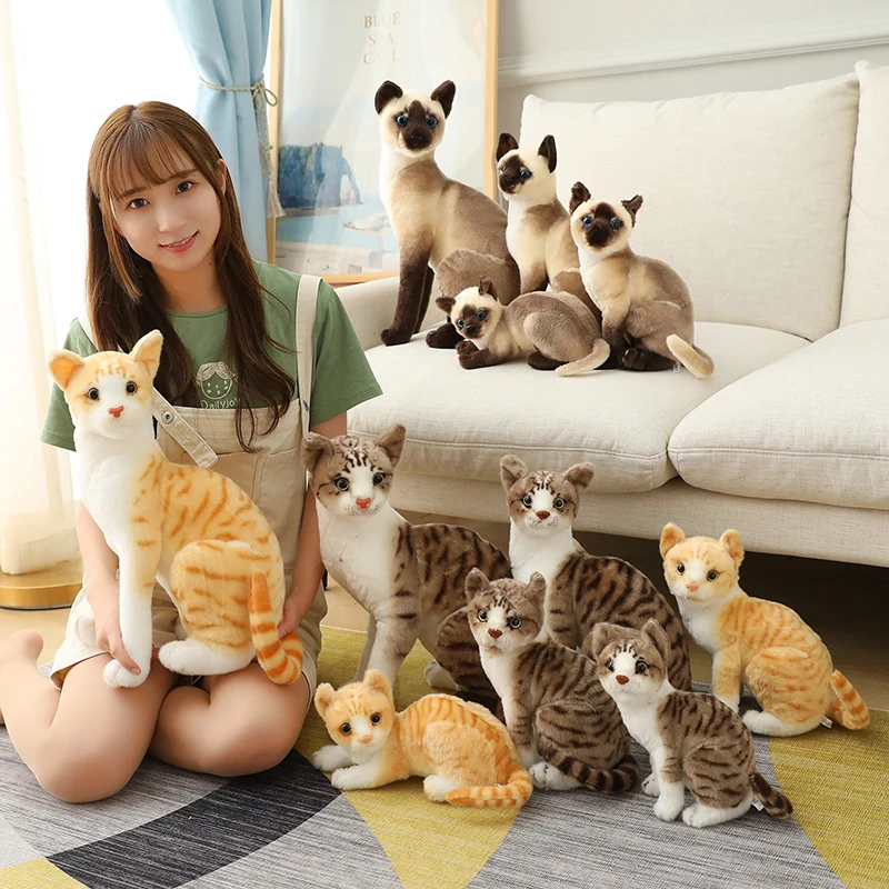 Soft Plush Siamese Cat Doll Toy
