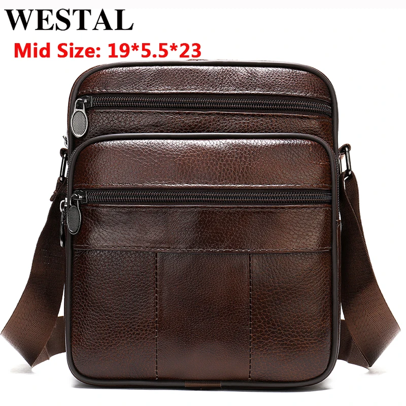 Westal Men Bags Genuine Leather Shoulder | Crossbody Bags - Men's Bags ...