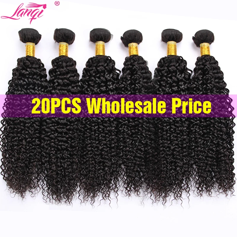 Wholesale Afro Kinky Curly Human Hair Bundles Deals Non-Remy Weft Hair Extensions Peruvian Brazilian Hair Weave Bundles In Bulk