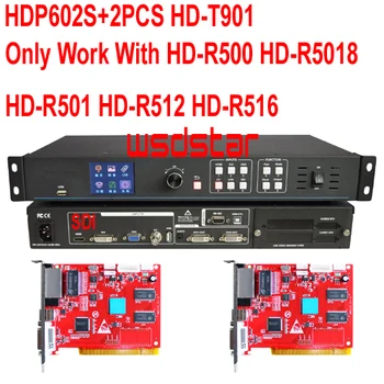 

HDP602S+2PCS HD-T901 USB & SDI LED Video Processor Input USB/SDI/HDMI/DVI/VGA/CVBS 1920*1200 LED rental screen video processor Work with HD-R500 HD-R5018 HD-R501 HD-R512 HD-R516 HD-R501S 2020 2021 2022 2023 Hot Sales