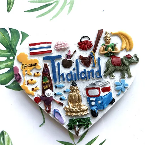 Магнитная наклейка на холодильник Таиланд туристический сувенир Чиангмай Слон Магнит на холодильник стикеры Паттайя Пхукет Самуи Бангкок подарок - Цвет: Thailand element