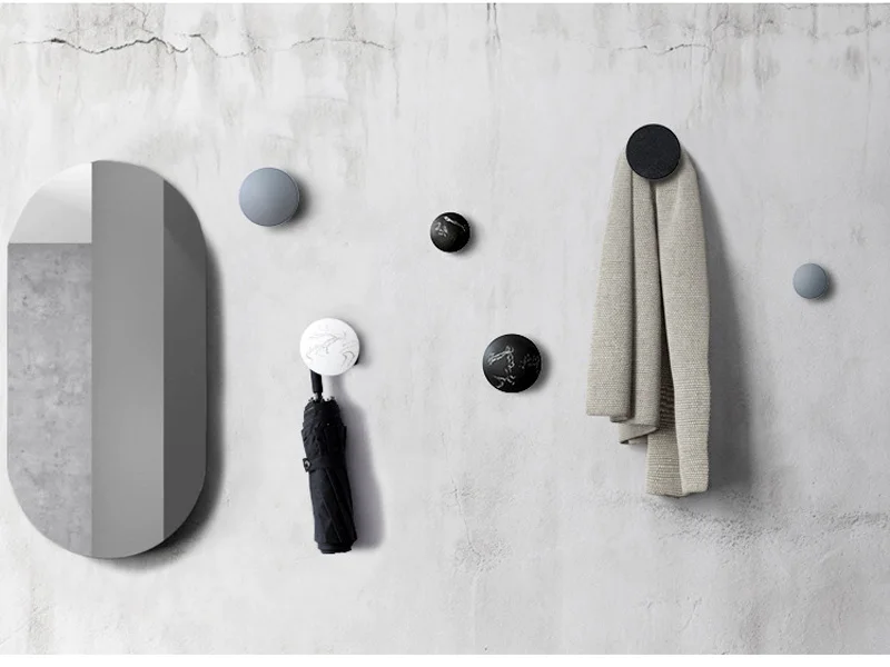 4pcs/set Wall Hanger Wall Hanging Wall Hanger Bathroom Kitchen Hook Entrance Hook Combination Minimalist Resin Hook