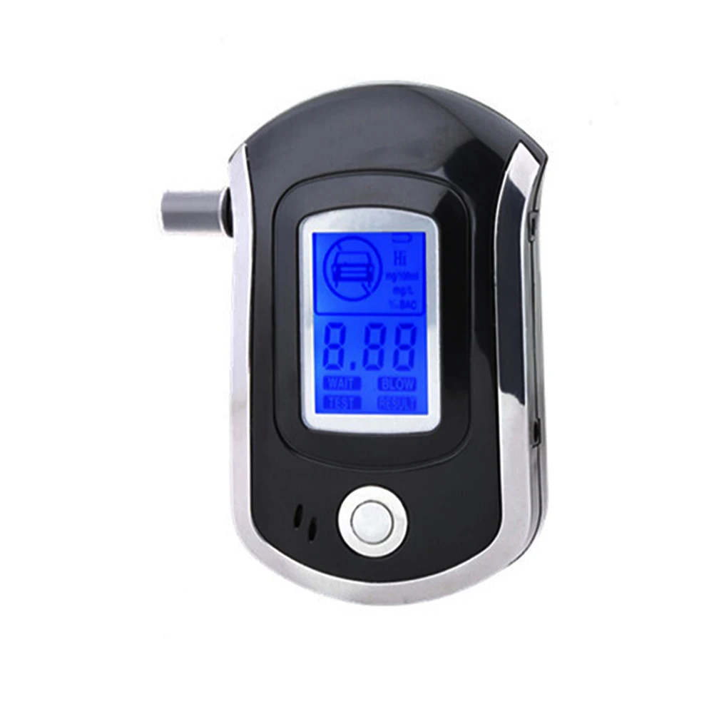 

LCD Digital Parking Breath Drunken Driving Alcohol Tester Analyzer Breathalyzer Handheld Detector Portable With 5 Mouthpieces