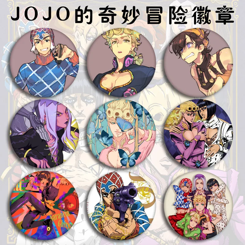 50 шт./лот аниме JoJos Необычные Значки для приключений Джонатан Джозеф Joestar Brando