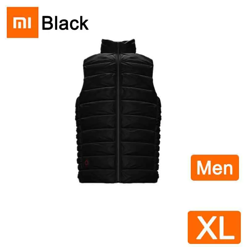 Xiaomi Mijia Graphene Интеллектуальный USB 4 файла контроль температуры жар гусиный пух сжигание жилет пара модель для зимы для женщин и мужчин - Цвет: Black Men XL 3
