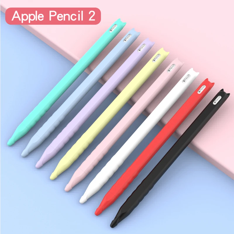 Милые Мультяшные силиконовые чехлы для карандашей Apple Pencil 2 чехол планшета iPad