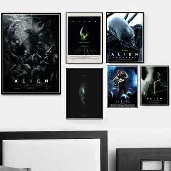 

Retro ALIEN COVENANT Horror Movie Film Classic Oil Painting Poster Prints Canvas Art Wall Pictures For Living Room Home Decor