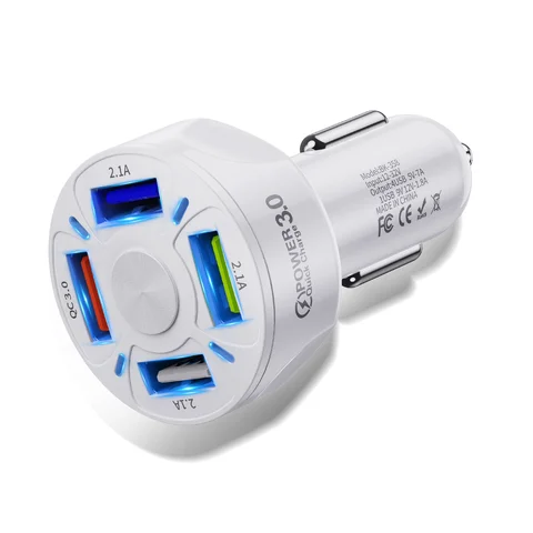 USB Charger 7A 48W 4 port Quick Charge 3.0 4.0 Universal Fast Charging For iphone 11 Pro Samsung a31 Car Cigarette Adapter