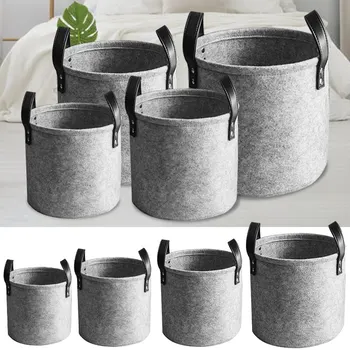 

1Pc Felt Folding Laundry Basket Squre Storage Bin Barrel Hamper Collapsible Clothe Toy Basket Bucket Organizer Large Capacity.