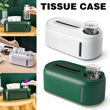 

Humidifying Tissue Box Holder Creative Wet And Dry Napkin Pumping Paper Case Dispenser with Small Water Pump for Home JS